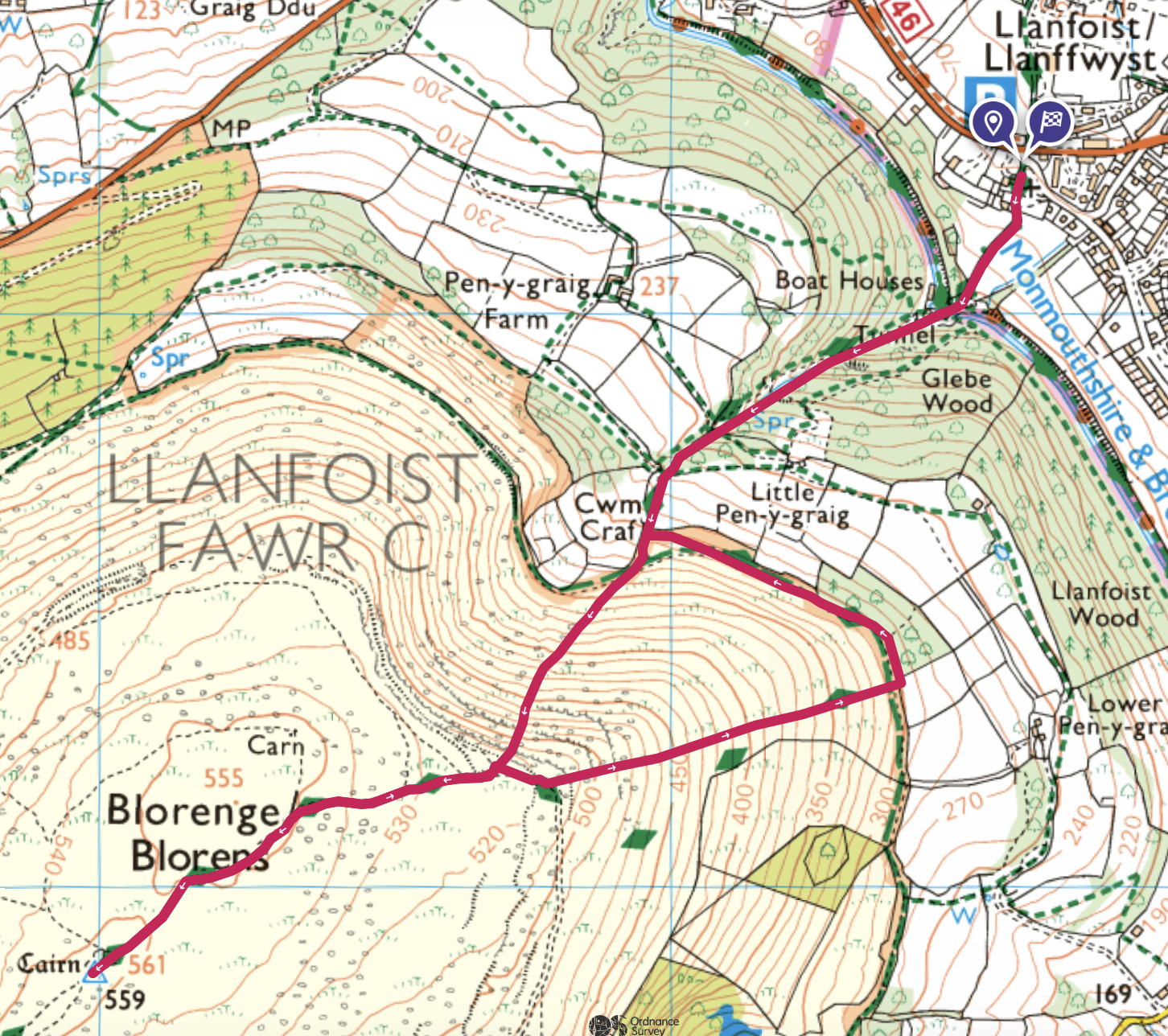 Map of the route